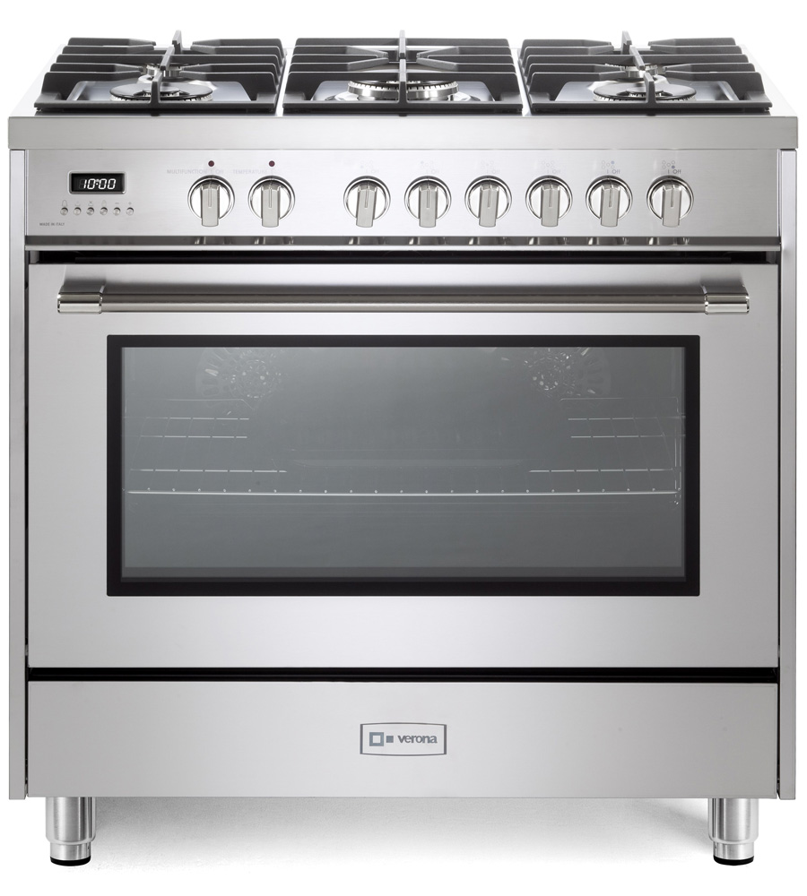 Designer Dual-Fuel 36" - Stainless Steel with Chrome Knobs