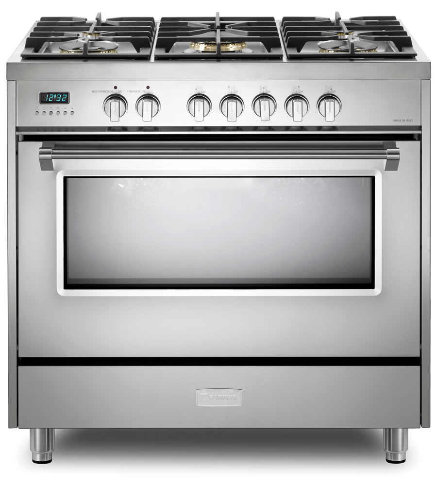 Designer Dual-Fuel 36" - Stainless Steel with Chrome Knobs